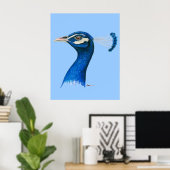 Poster Peacock : bleu indien (Bureau à domicile)