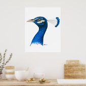 Poster Peacock : bleu indien (Cuisine)