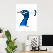Poster Peacock : bleu indien (Bureau à domicile)