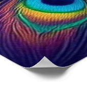 Poster - Peacock Bleu, Plumes (Coin)
