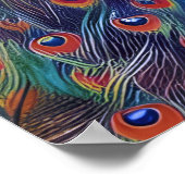 Poster Peacock coloré (Coin)
