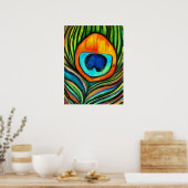 Poster Peacock Colorful Peacock Firebird Peather Peather (Cuisine)