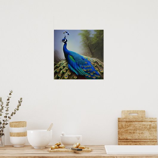 Poster Peacock Dans La Nature (Cuisine)