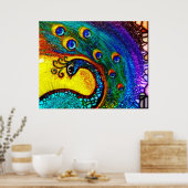 Poster Peacock dansant (Cuisine)