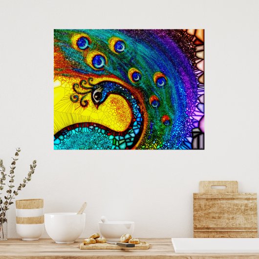 Poster Peacock dansant (Cuisine)