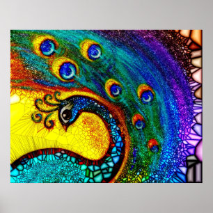 Poster Peacock dansant