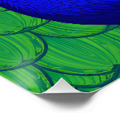 Poster Peacock de couleur bleue (Coin)