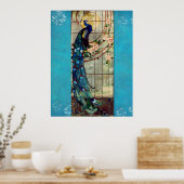 Poster Peacock en verre tendu (Cuisine)