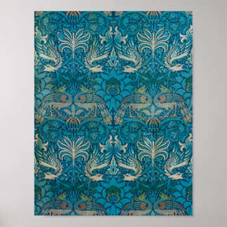 Poster Peacock et Dragon par William Morris