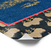 Poster Peacock et Peahen, illustration japonaise, (Coin)