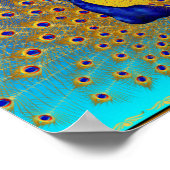 Poster Peacock et Rose (Coin)