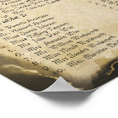 Poster Peacock Feather Bird Cage Reception Carte de siège (Coin)