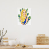 Poster peacock Feathers Wall Art (16" x 20") (Cuisine)