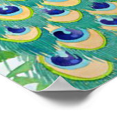 Poster Peacock Graphic | Blue And Yellow Peacocks (Coin)