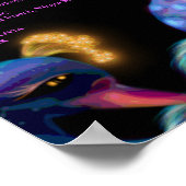 Poster Peacock Jewel Tones Mariage boissons panneau du me (Coin)