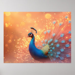 Poster Peacock Majestic avec Plumage Vibrant