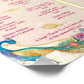 Poster Peacock mariage hindou détails programme rituels (Coin)
