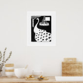 Poster Peacock motif from Le Mort d'Arthur (litho) (Cuisine)