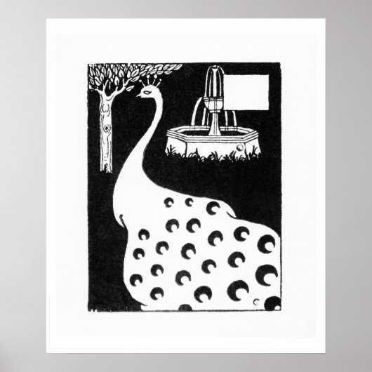 Poster Peacock motif from Le Mort d'Arthur (litho) (Devant)