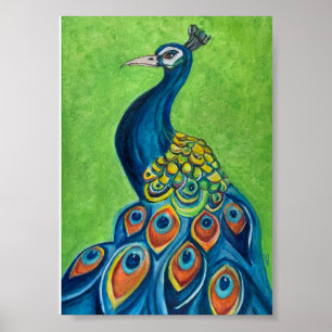 Poster Peacock Premium Canvas (5x7)