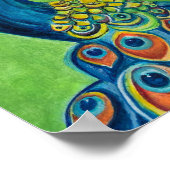 Poster Peacock Premium Canvas (8x10) (Coin)