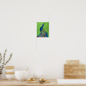 Poster Peacock Premium Canvas (8x10) (Cuisine)