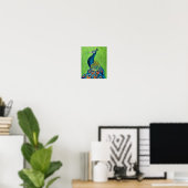 Poster Peacock Premium Canvas (8x10) (Bureau à domicile)