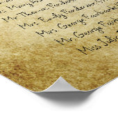 Poster Peacock Rustic Seating Chart autour de 130 invités (Coin)