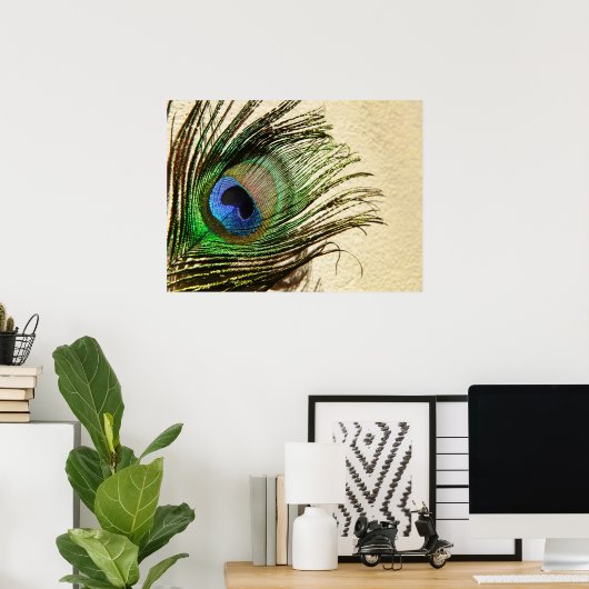 Poster peacock sur le mur (Bureau à domicile)