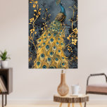 Poster peacock-themed wall art ranging from vintage-style<br><div class="desc">peacock-themed wall art options ranging from vintage-style prints to modern canvases. Several similar art pieces are available if you're looking for this aesthetic: Vintage Prints: "Vintage Peacock" prints in a similar illustrative style are available from Moncasso Modern Canvases: Next offers a "Teal Blue Benedict Peacock" framed canvas that captures a...</div>