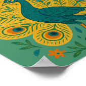 Poster Peacock vintage (Coin)