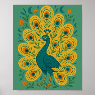 Poster Peacock vintage