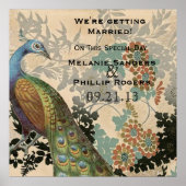 Poster Peacock vintage (Devant)