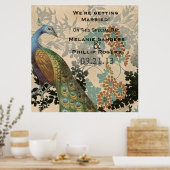 Poster Peacock vintage (Cuisine)