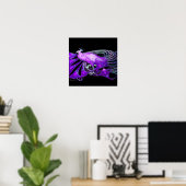 Poster PEACOCK, violet bleu violet noir (Bureau à domicile)