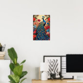 Poster Peacock Wall, Illustration d'art dynamique (Bureau à domicile)