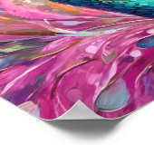 Poster Peacock Whimsical Art Moderne Impressionniste (Coin)