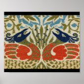 Poster Peacock, William Morris (Devant)