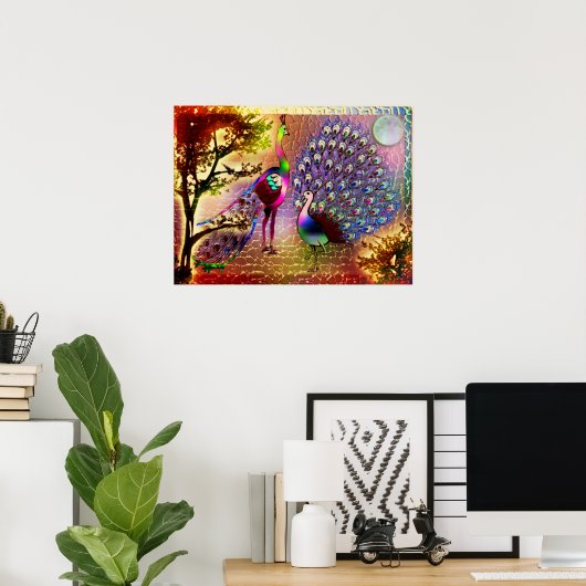 Poster Peacocks2 (Bureau à domicile)