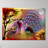 Poster Peacocks2 (Devant)