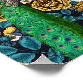 Poster Peacocks dans le jardin rose 3 (Coin)