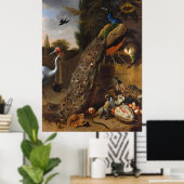 Poster Peacocks - Melchior d'Hondécoeter (Bureau à domicile)
