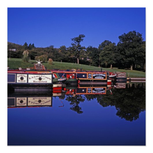Poster Peak Forest Canal Derbyshire Angleterre (Devant)