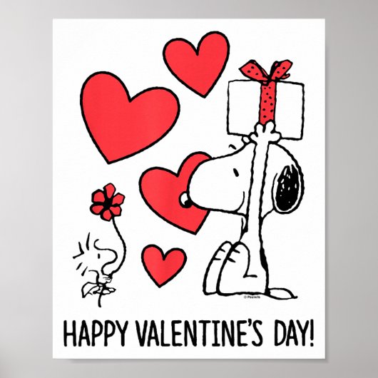 Poster Peanuts - And Happy Valentines Day Hearts (Devant)