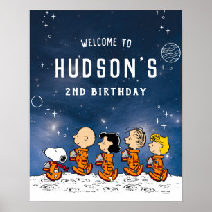 Poster Peanuts Anniversaire Spatial
