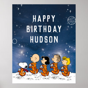 Poster Peanuts Anniversaire Spatial