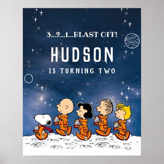 Poster Peanuts | Anniversaire Spatial (Devant)