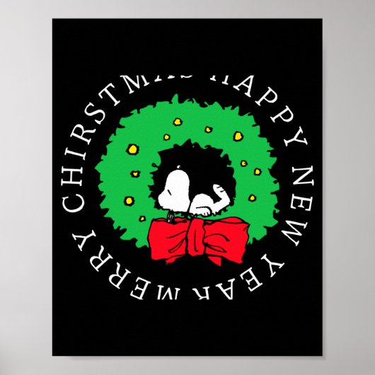 Poster Peanuts Christmas Wreath (Devant)