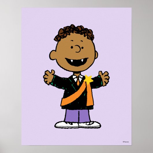 Poster Peanuts | Franklin Halloween Vampire (Devant)