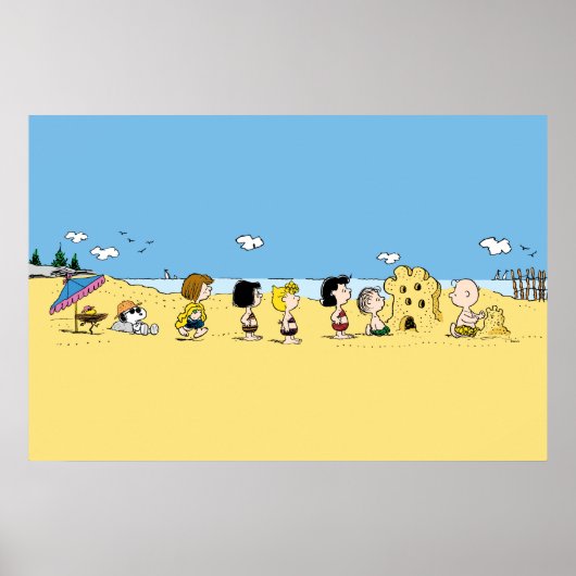 Poster Peanuts | Jour à la plage (Devant)
